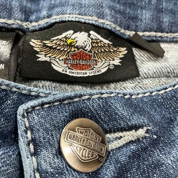 Vintage Harley-Davidson Medium Wash Bootcut Jeans Women’s Size 10 Long - Picture 10 of 10
